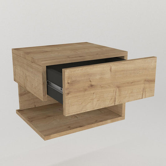 Κομοδίνο ABELL Φυσικό Μοριοσανίδα/Μελαμίνη 40x35x32cm - Hippiehome.gr