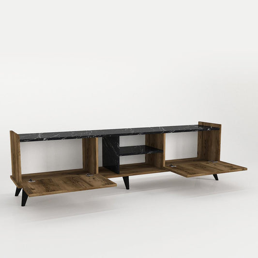 Έπιπλο Τηλεόρασης BINNEY Καφέ Μοριοσανίδα/Μελαμίνη 180x33x51cm - Hippiehome.gr