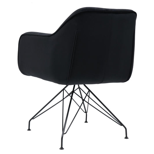 Πολυθρόνα JOEL Μαύρο Ύφασμα/Μέταλλο 66.5x64x82cm - Hippiehome.gr