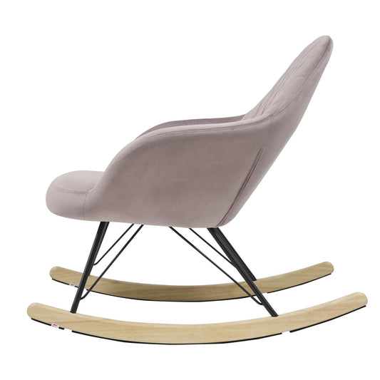 Πολυθρόνα Κουνιστή ASHER Σάπιο Μήλο Ύφασμα/Μέταλλο/Ξύλο 67x98x89cm - Hippiehome.gr