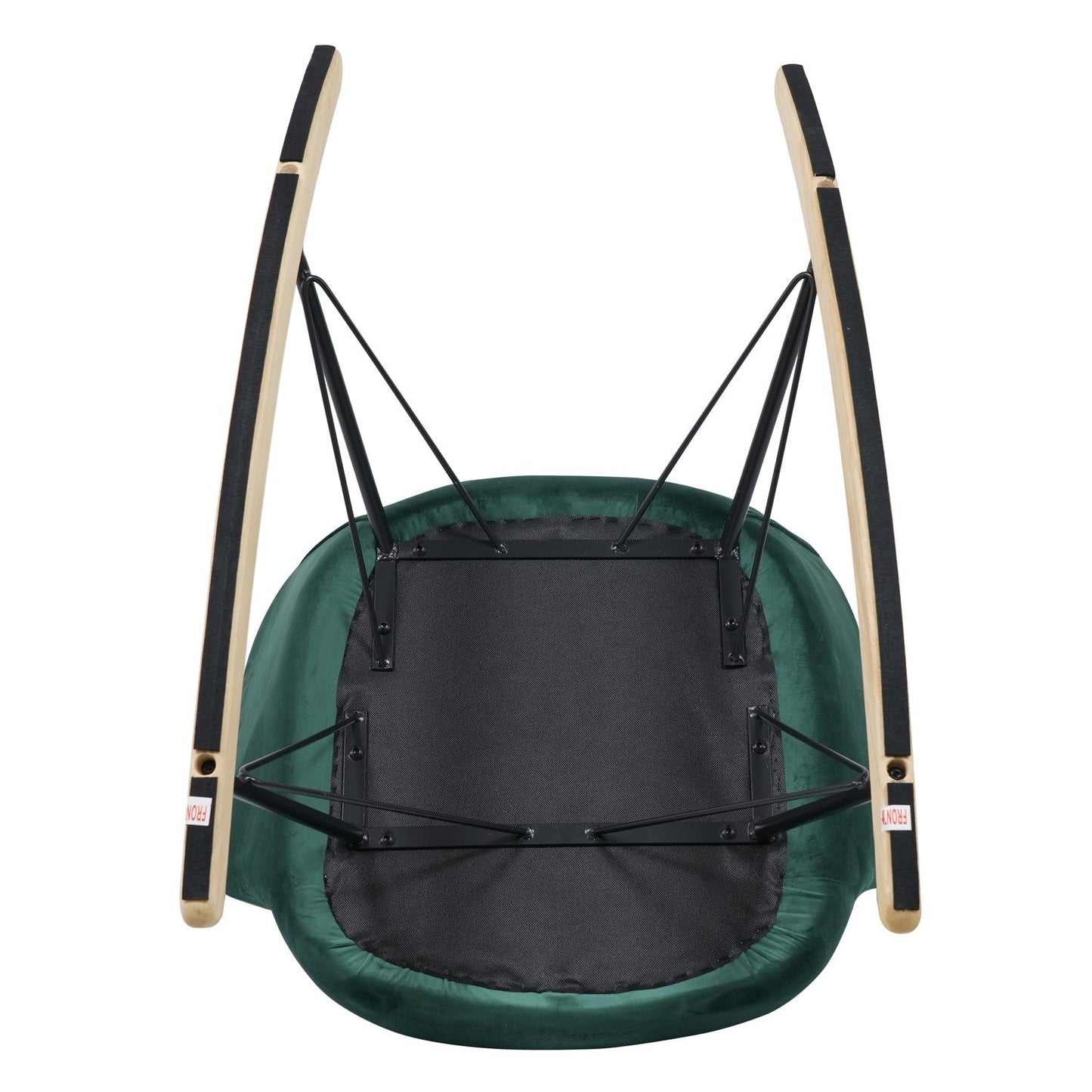 Πολυθρόνα Κουνιστή ASHER Κυπαρισσί Ύφασμα/Μέταλλο/Ξύλο 67x98x89cm - Hippiehome.gr