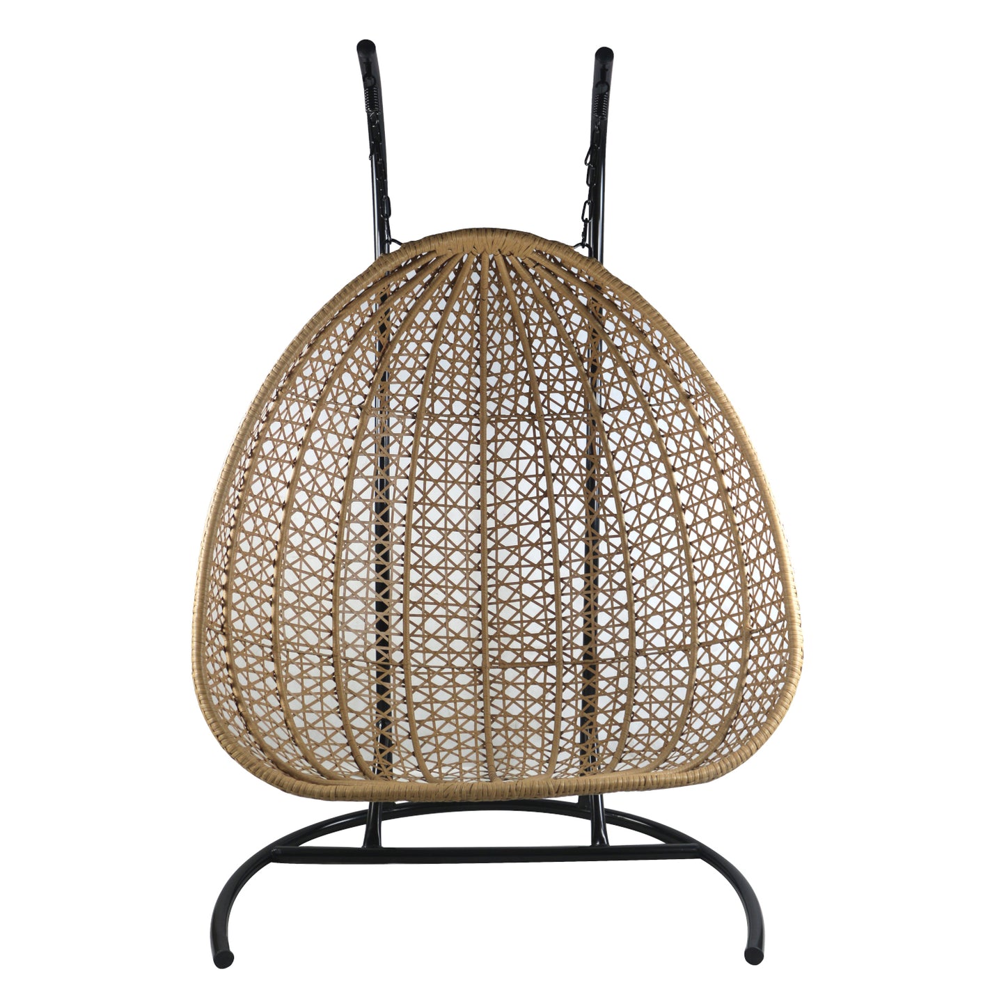 Κούνια Πολυθρόνα ABRONIUS Φυσικό Μέταλλο/Rattan 130x68x195cm - Hippiehome.gr