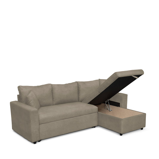 Καναπές Γωνιακός Αναστρέψιμος ULUA Μπεζ 225x148x81cm - Hippiehome.gr