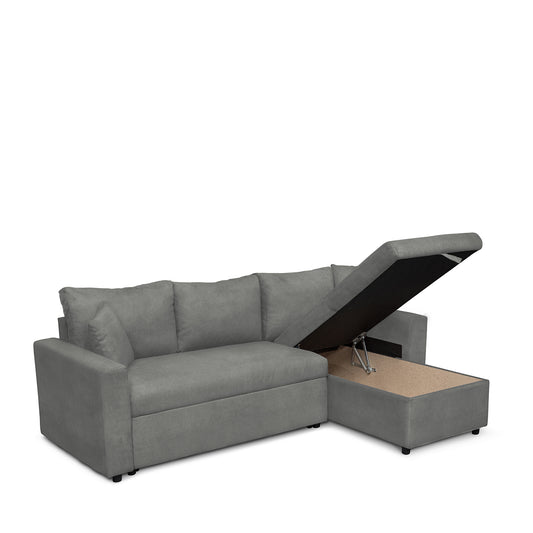 Καναπές Γωνιακός Αναστρέψιμος ULUA Γκρι 225x148x81cm - Hippiehome.gr