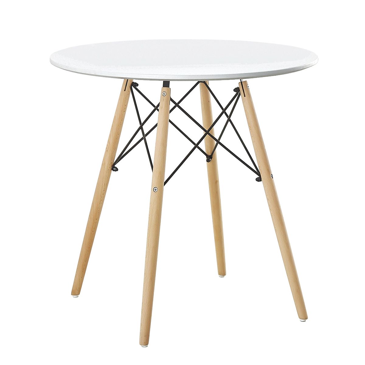 Τραπέζι RAPTOR Λευκό MDF/Ξύλο Φ70x74cm - Hippiehome.gr