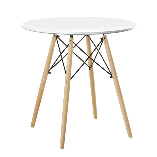 Τραπέζι RAPTOR Λευκό MDF/Ξύλο Φ70x74cm - Hippiehome.gr