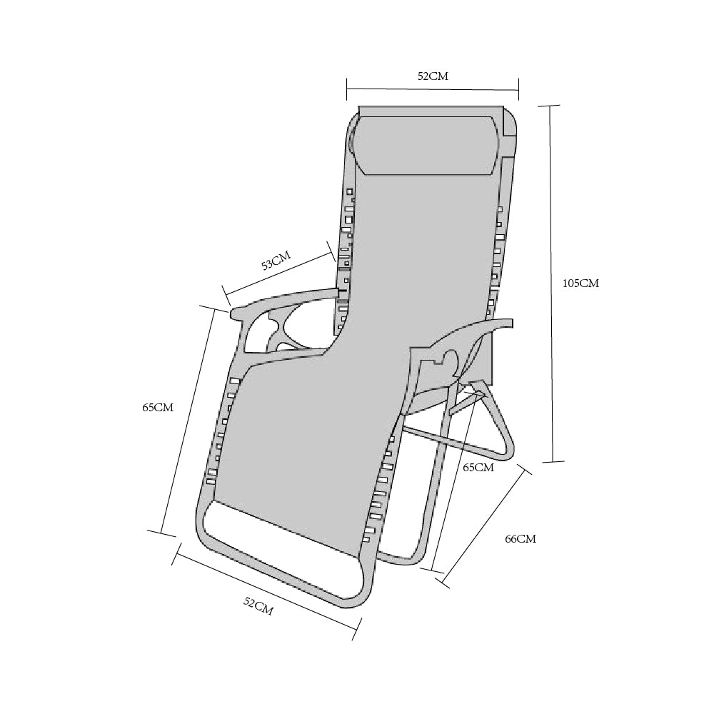 Πολυθρόνα Παραλίας Πτυσσόμενη Μέταλλο/Ύφασμα 68x58x110cm - Hippiehome.gr