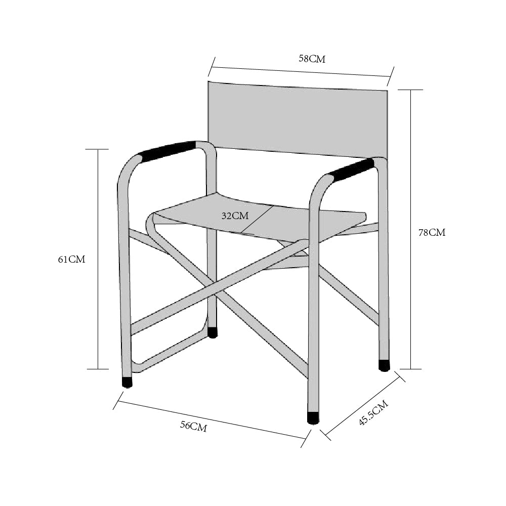 Καρέκλα Παραλίας Μπλε Μέταλλο/Ύφασμα 54x45x78cm - Hippiehome.gr