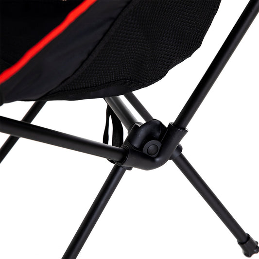 Καρέκλα Παραλίας KAUAI Μαύρο/Κόκκινο Μέταλλο/Ύφασμα 55x44x89cm - Hippiehome.gr