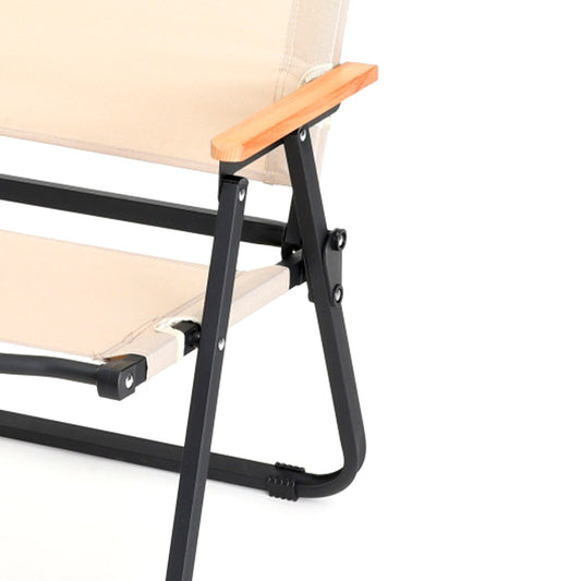 Καρέκλα Παραλίας MARTINIQUE Μπεζ/Μαύρο Μέταλλο/Ύφασμα 41x53x79cm - Hippiehome.gr