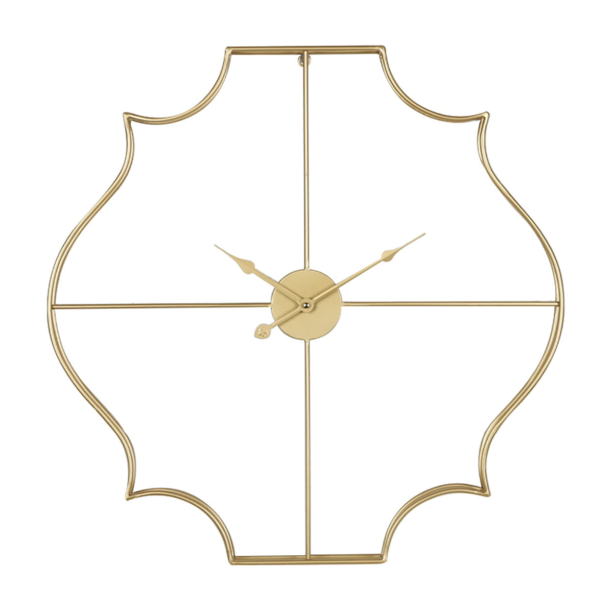 Ρολόι Τοίχου Χρυσό Μέταλλο 60x60x5cm - Hippiehome.gr