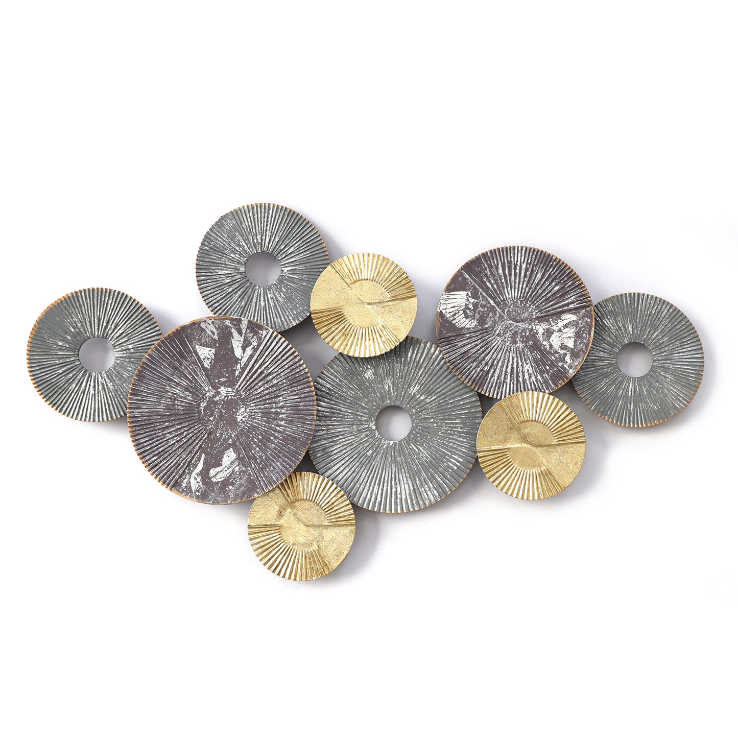 Διακοσμητικό Τοίχου Κύκλοι Μέταλλο 80x44x5cm - Hippiehome.gr