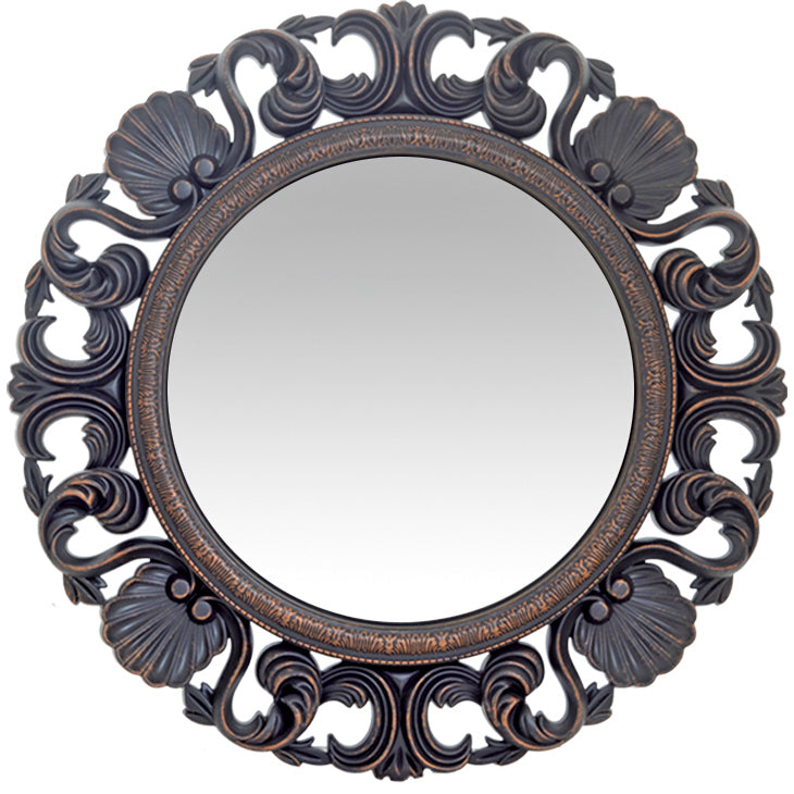 Καθρέπτης Τοίχου Μαύρο Πλαστικό Φ56x4.8cm - Hippiehome.gr