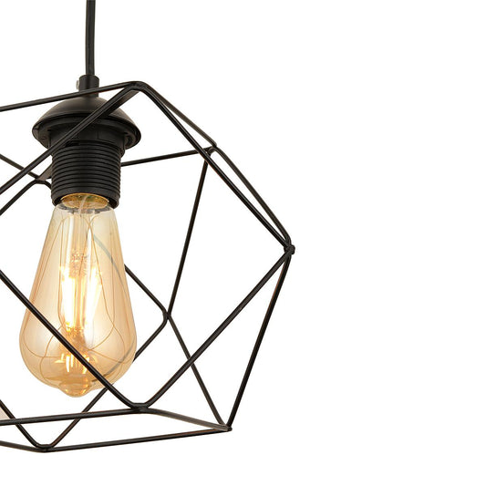 Φωτιστικό Κρεμαστό LOR Μαύρο Μέταλλο 18x80cm - Hippiehome.gr