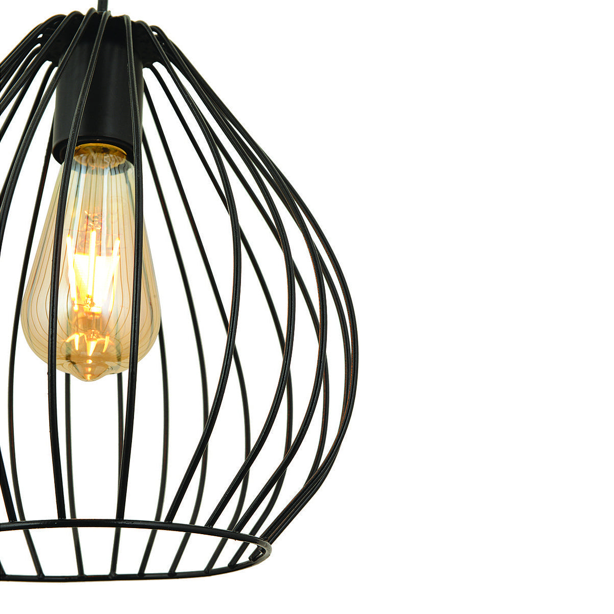 Φωτιστικό Κρεμαστό MON Μαύρο Μέταλλο 25x85cm - Hippiehome.gr