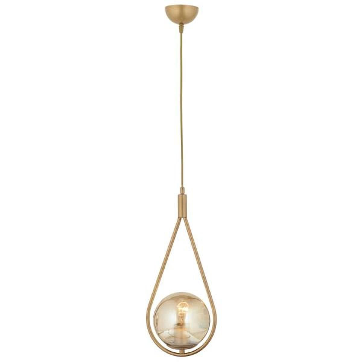 Φωτιστικό Κρεμαστό MIRZ Αντικέ/Μελί Μέταλλο/Γυαλί 20x101cm - Hippiehome.gr