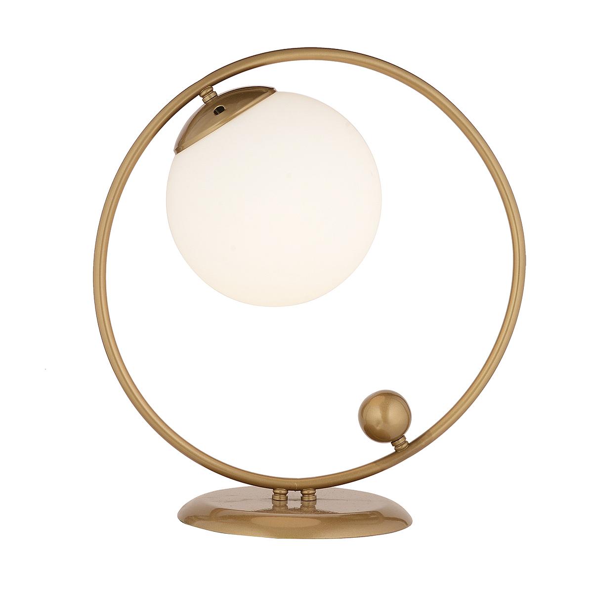 Φωτιστικό Επιτραπέζιο TES Αντικέ/Λευκό Μέταλλο/Γυαλί 40x45cm - Hippiehome.gr