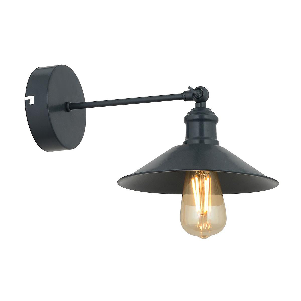 Φωτιστικό Τοίχου YEK Μαύρο Μέταλλο 20x21cm - Hippiehome.gr