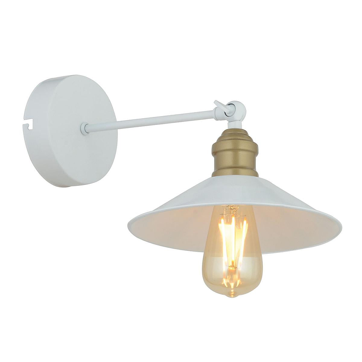 Φωτιστικό Τοίχου YEK Λευκό Μέταλλο 20x21cm - Hippiehome.gr