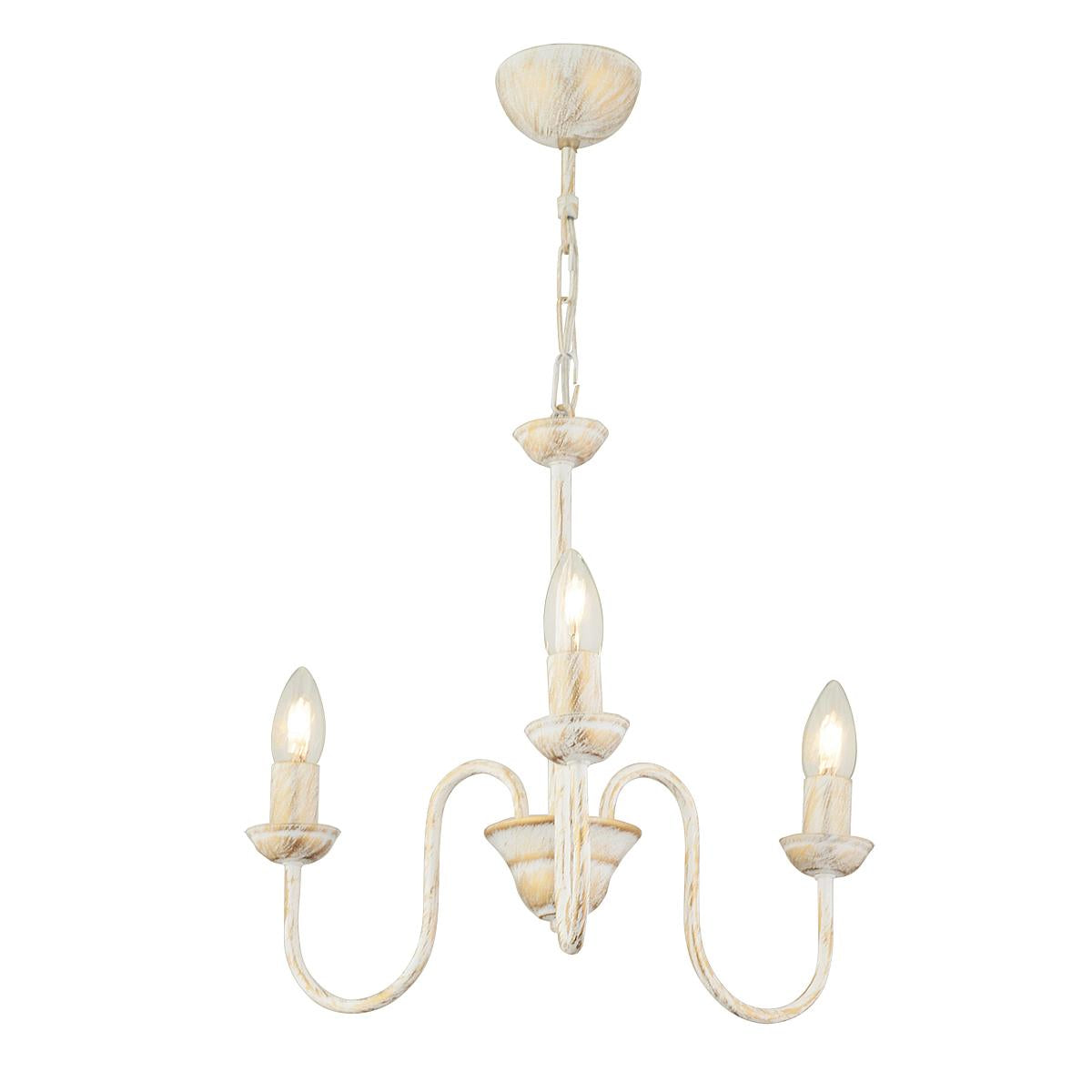 Φωτιστικό Κρεμαστό BARC Τρίφωτο Λευκό Μέταλλο 45x66cm - Hippiehome.gr