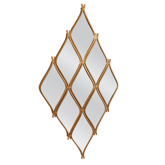 Καθρέπτης Τοίχου AMROD Χρυσό Μέταλλο/Γυαλί 53x2x85cm - Hippiehome.gr