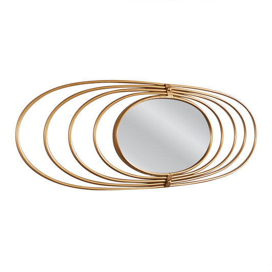 Καθρέπτης Τοίχου ANDRETH Χρυσό Μέταλλο/Γυαλί 90x3x33cm - Hippiehome.gr