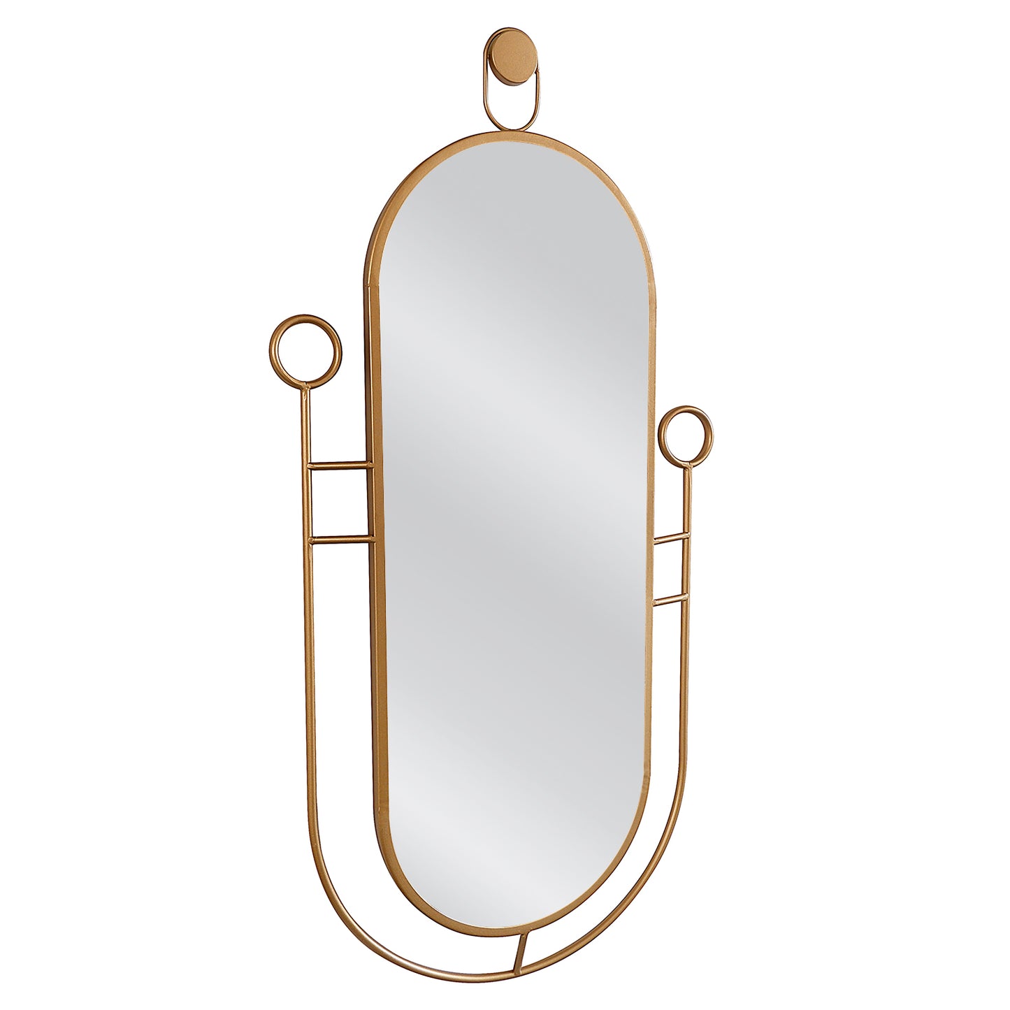 Καθρέπτης Τοίχου ANGBOR Χρυσό Μέταλλο/Γυαλί 65x2x100cm - Hippiehome.gr