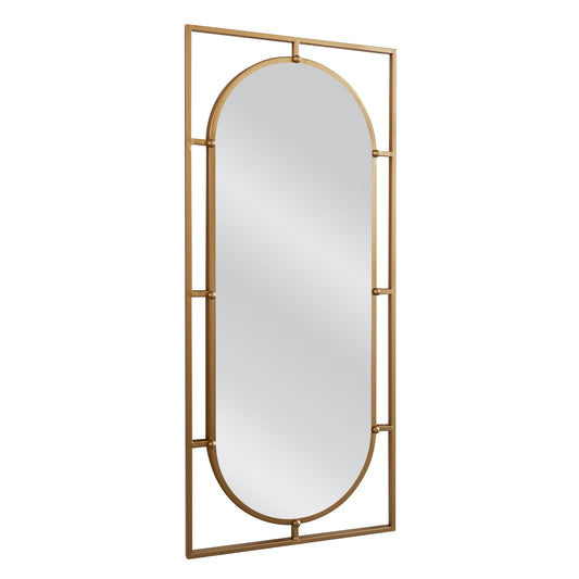 Καθρέπτης Τοίχου ANNAEL Χρυσό Μέταλλο/Γυαλί 90x3x40cm - Hippiehome.gr