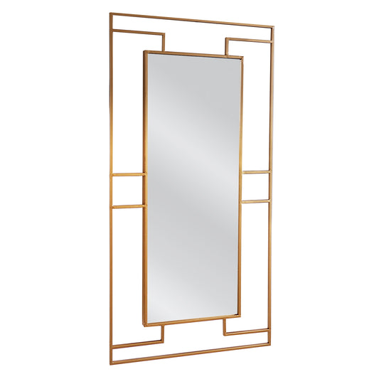 Καθρέπτης Τοίχου ARADOR Χρυσό Μέταλλο/Γυαλί 120x2x60cm - Hippiehome.gr