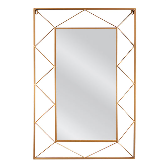 Καθρέπτης Τοίχου ELESSAR Χρυσό Μέταλλο/Γυαλί 90x5x58cm - Hippiehome.gr