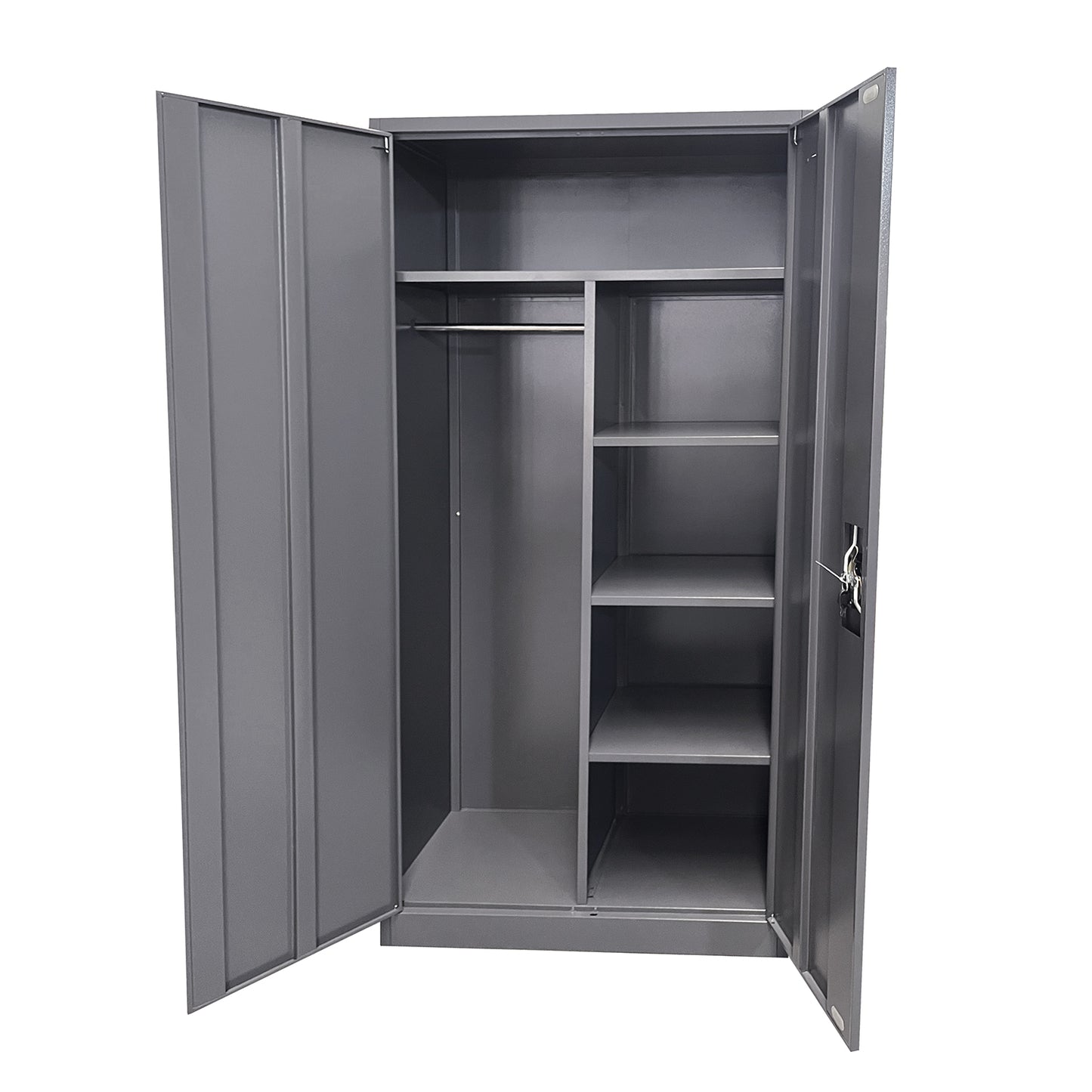 Ντουλάπα DWALIN Σκούρο Γκρι Μέταλλο 90x45x180cm - Hippiehome.gr