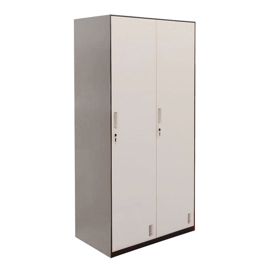 Φοριαμός Δίφυλλος DORI Σκούρο Γκρι/Λευκό Μέταλλο 90x45x185cm - Hippiehome.gr