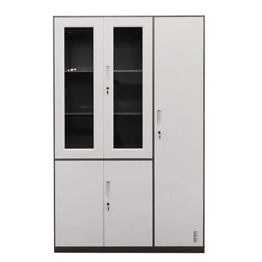 Φοριαμός Πεντάφυλλος NORI Σκούρο Γκρι/Λευκό Μέταλλο 97x45x185cm - Hippiehome.gr