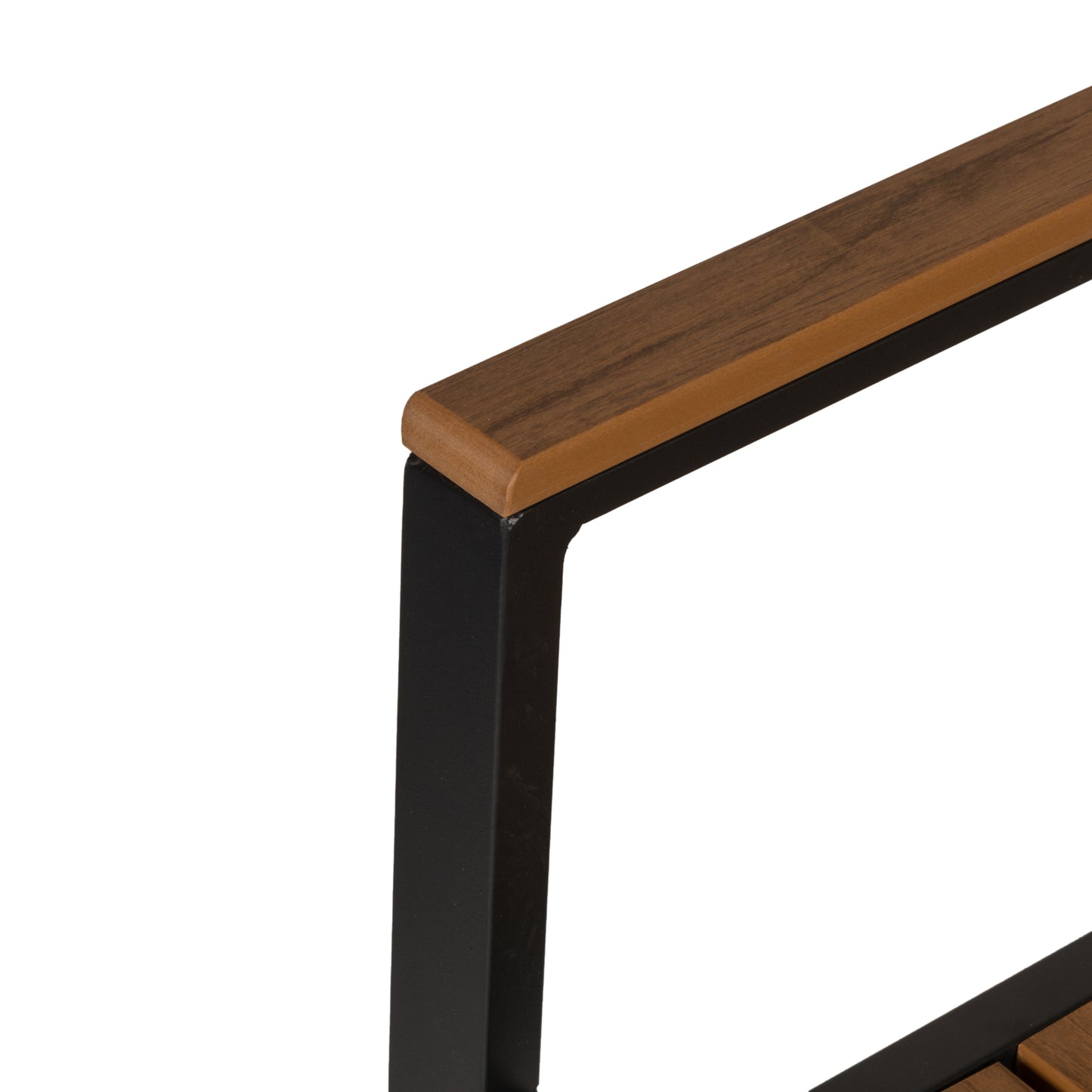 Πολυθρόνα Κήπου OUZOUD Γκρι/Καρυδί Αλουμίνιο/Ξύλο 57x57x84cm - Hippiehome.gr