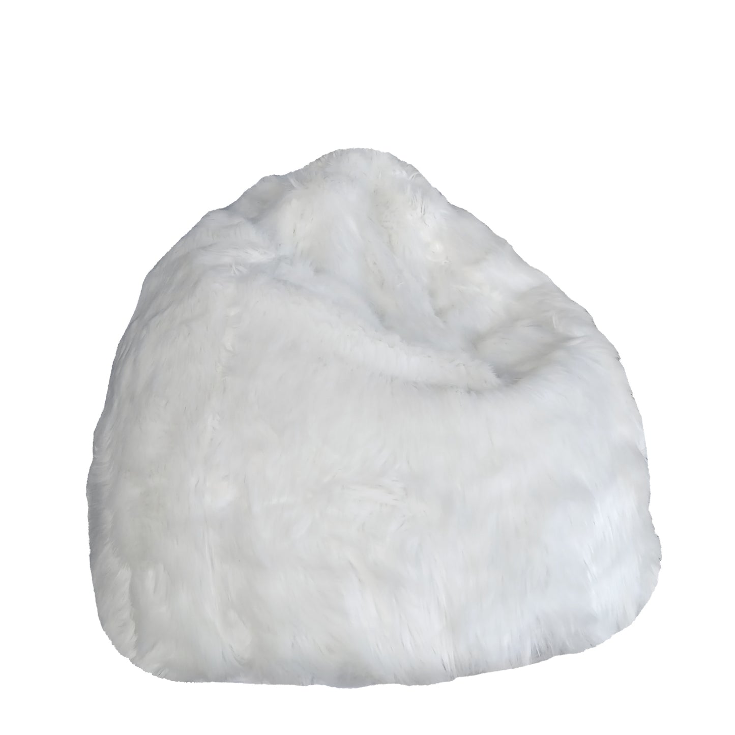 Πουφ Πολυθρόνα LENDA Αποσπώμενο Κάλυμμα Λευκό Συνθετική Γούνα 70x110cm - Hippiehome.gr