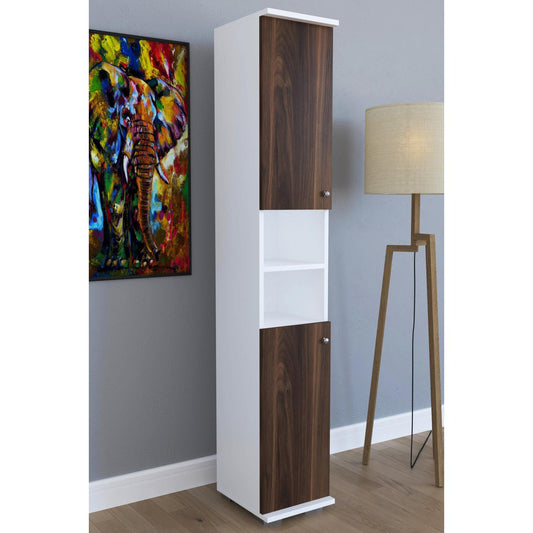 Έπιπλο Εισόδου ELNA Καρυδί Μοριοσανίδα 30x35x177cm - Hippiehome.gr