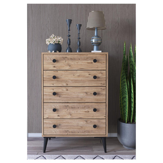 Συρταριέρα AMARI Δρυς Μοριοσανίδα 72x43x114cm - Hippiehome.gr