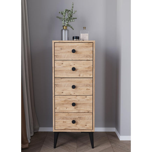 Συρταριέρα AMARI Δρυς Μοριοσανίδα 43x43x114cm - Hippiehome.gr