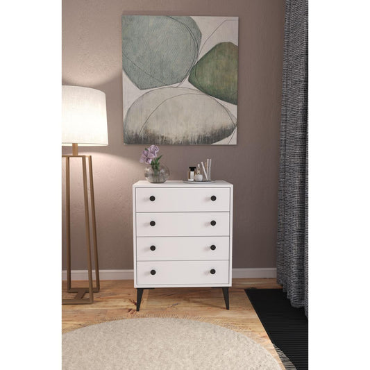 Συρταριέρα AMARI Λευκό Μοριοσανίδα 72x43x96cm - Hippiehome.gr