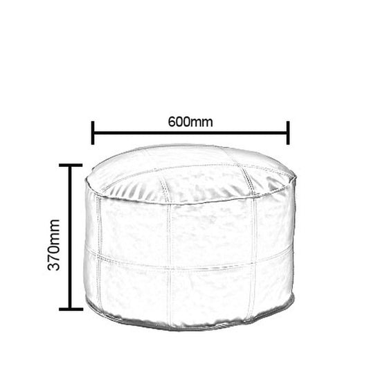 Πουφ AKILA Camel Δέρμα Φ86x39cm - Hippiehome.gr