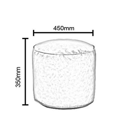 Πουφ HABIBAH Μαύρο Δέρμα Φ45x35cm - Hippiehome.gr