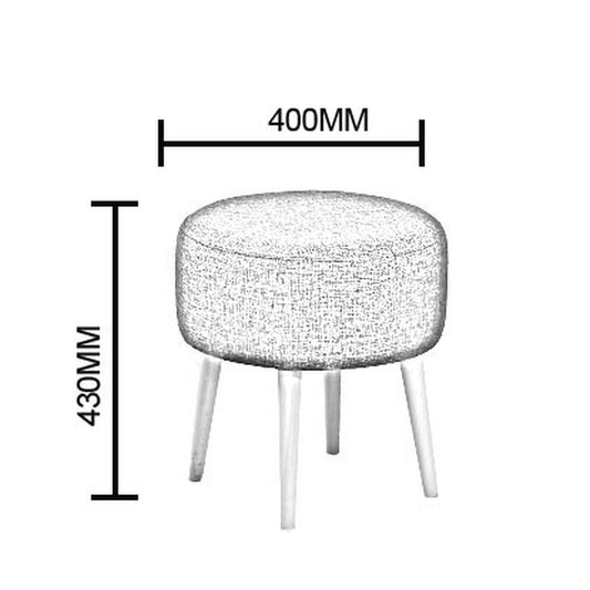 Σκαμπό ADA Houndstooth Fume Ύφασμα 40x43cm - Hippiehome.gr