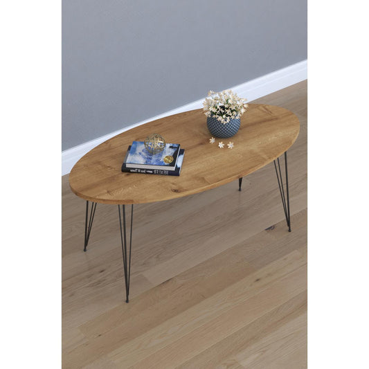 Τραπεζάκι Σαλονιού SEYE Δρυς Μοριοσανίδα/Μέταλλο 45x90x40cm - Hippiehome.gr