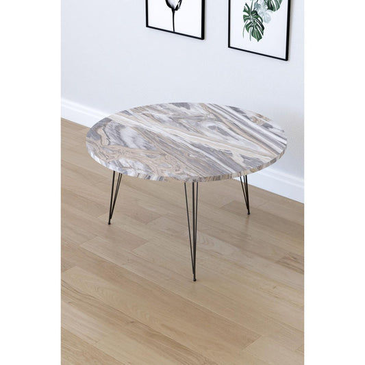 Τραπεζάκι Σαλονιού TAYO Γκρι Μοριοσανίδα/Μέταλλο 90x40cm - Hippiehome.gr