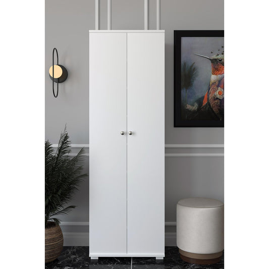 Ντουλάπι ROSELINE Λευκό Μοριοσανίδα 50x30x183cm - Hippiehome.gr