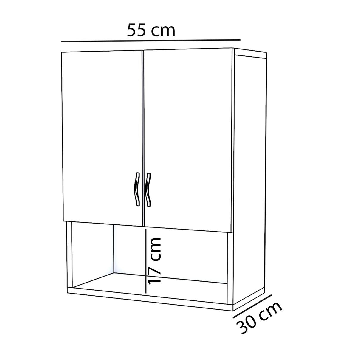 Ντουλάπι Μπάνιου SAMENTHA Λευκό Μοριοσανίδα 55x30x70cm - Hippiehome.gr
