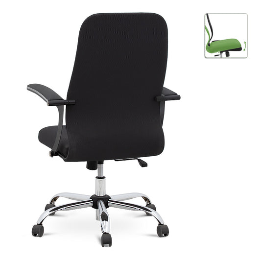 Καρέκλα γραφείου Molto Megapap με διπλό ύφασμα Mesh χρώμα μαύρο 66,5x70x102/112εκ. - Hippiehome.gr