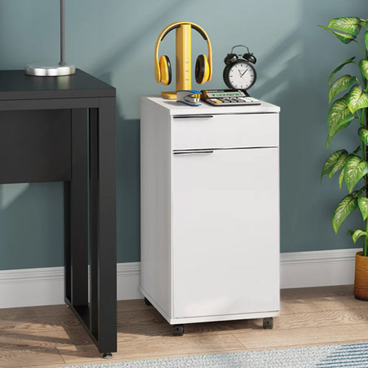 Ντουλάπι Diamond Megapap τροχήλατο σε χρώμα λευκό 50x40x100εκ. - Hippiehome.gr