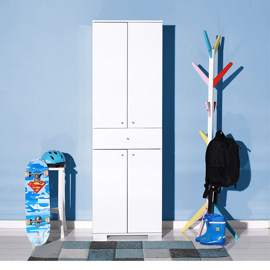 Ντουλάπα ρούχων Diamond Megapap δίφυλλη σε χρώμα λευκό 60x38x187εκ. - Hippiehome.gr