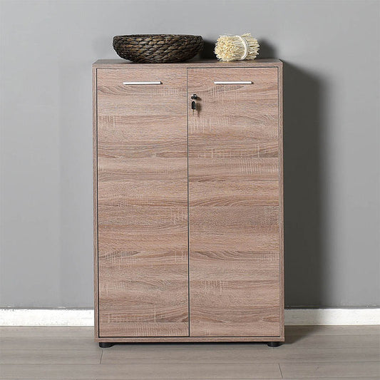 Ντουλάπι - παπουτσοθήκη 9 ζεύγων New York Megapap δίφυλλο σε χρώμα latte 72x34x109εκ. - Hippiehome.gr